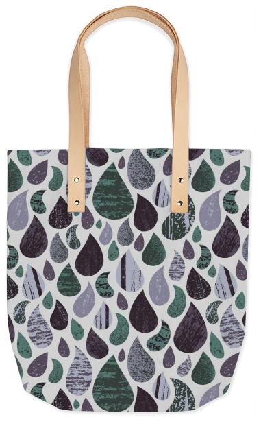 Rainy Day Tote with Leather straps