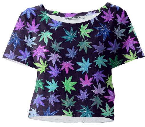 Blue Cannabis Leaf