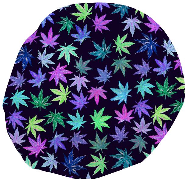 Blue Cannabis Bean Bag