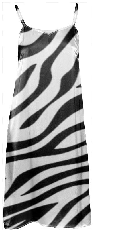 Zebra Print Slip Dress