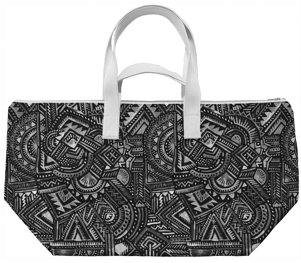 Black White Watercolor Tribal