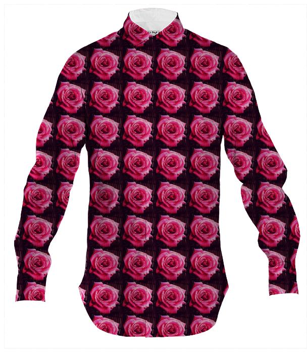 Mens Rose Button Down