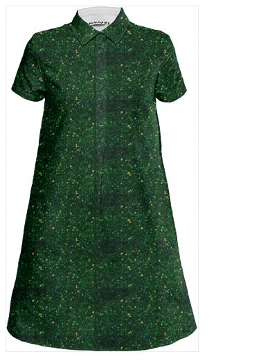 Green Glitz Glam Shirt Dress