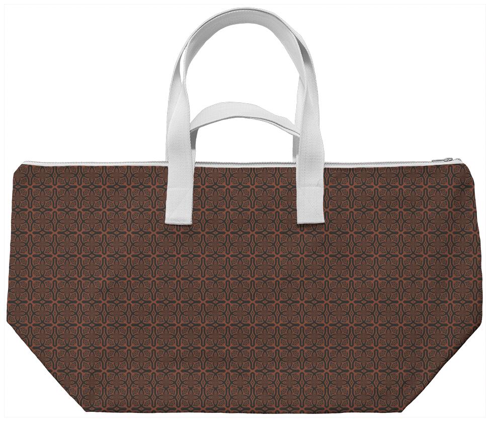 Fire Maze Tile Weekend Bag