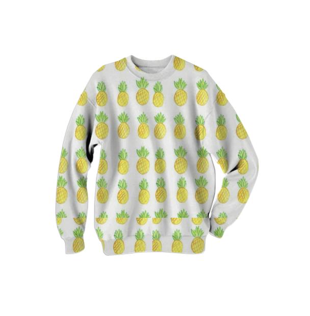 Pineapple design sweatshirt
