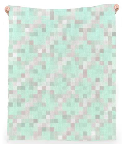 Mint Pixel Patchwork