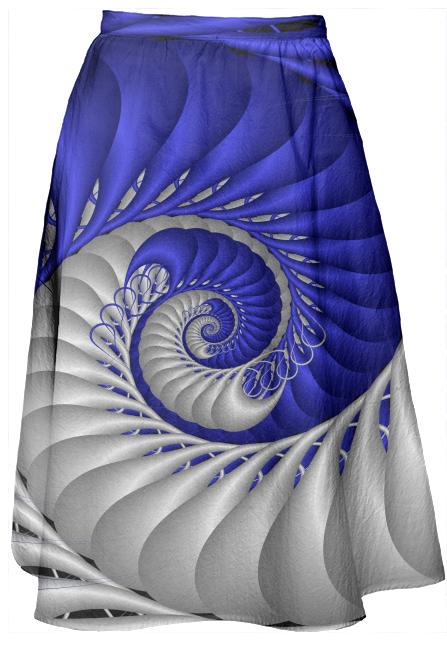 Blue White Spiral