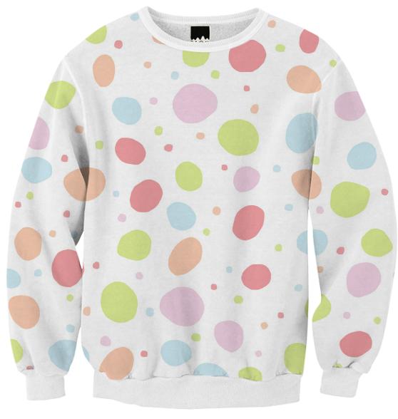 Wibbly Wobbly Dots Ribbed Sweatshirt