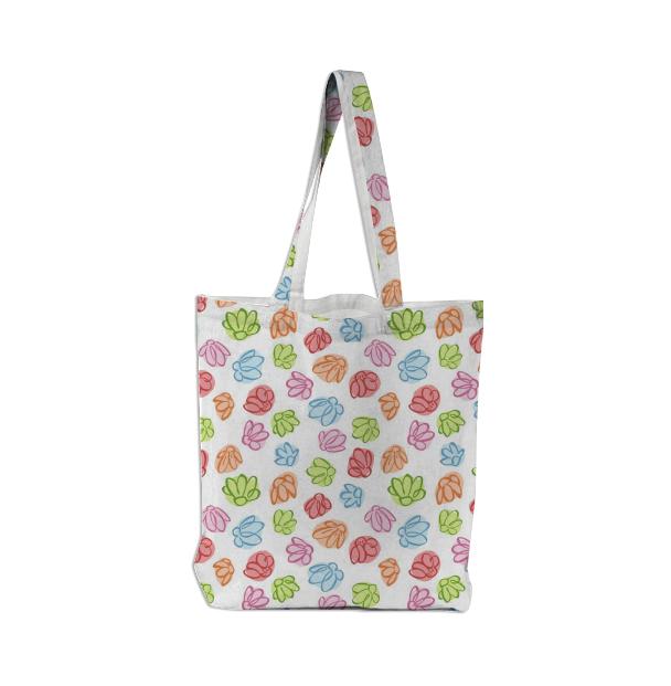 Wibbly Wobbly Flowers Tote Bag