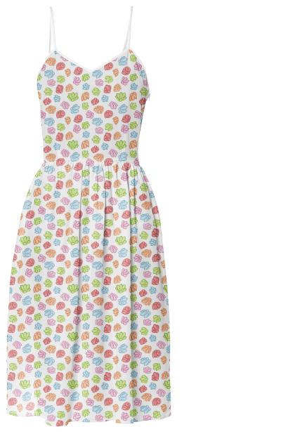 Wibbly Wobbly Flowers Summer Dress