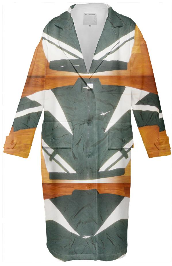PAOM, Print All Over Me, digital print, design, fashion, style, collaboration, cheryl-donegan, cheryl donegan, Neoprene Trench, Neoprene-Trench, NeopreneTrench, ExtraLayer, Double, Deepgreen, Tracksuit, autumn winter, unisex, Neoprene, Outerwear