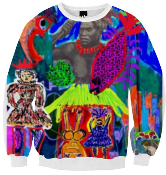 Zulu Warrior Collage Sweatshirt