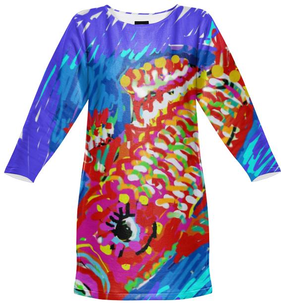Koi Fish Sweat Shirt Dress