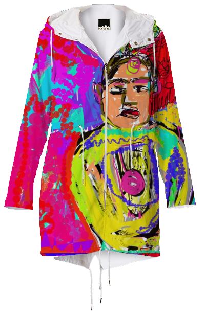 Mod Pop Art Native American Indian Raincoat