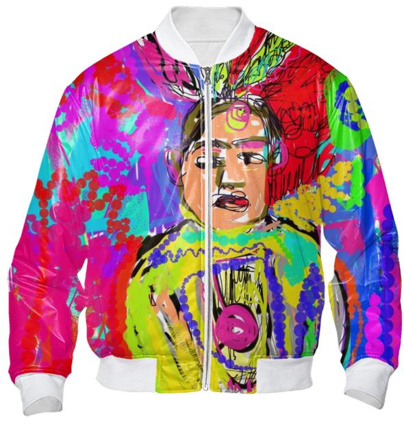 Mod Pop Art Native American Indian Bomber Jacket