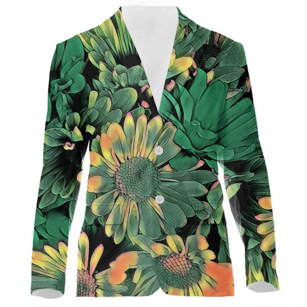 Green Blossoms Suit Jacket