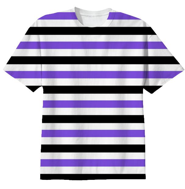 Black White Purple Stripes