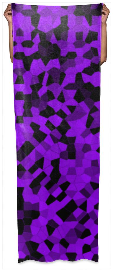 Black and purple chalk art trench coat