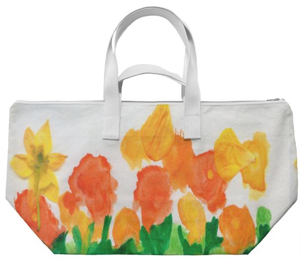 Watercolor Floral Series B Weekend Bag