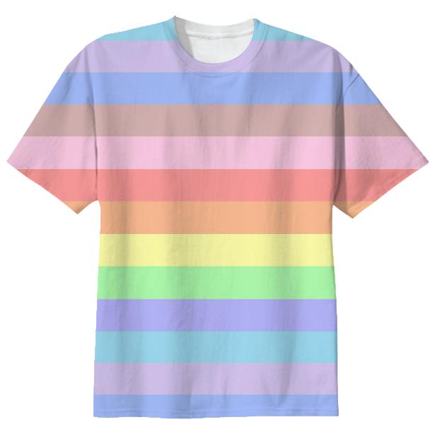 Rainbow Stripes of Pastel Colors T Shirt
