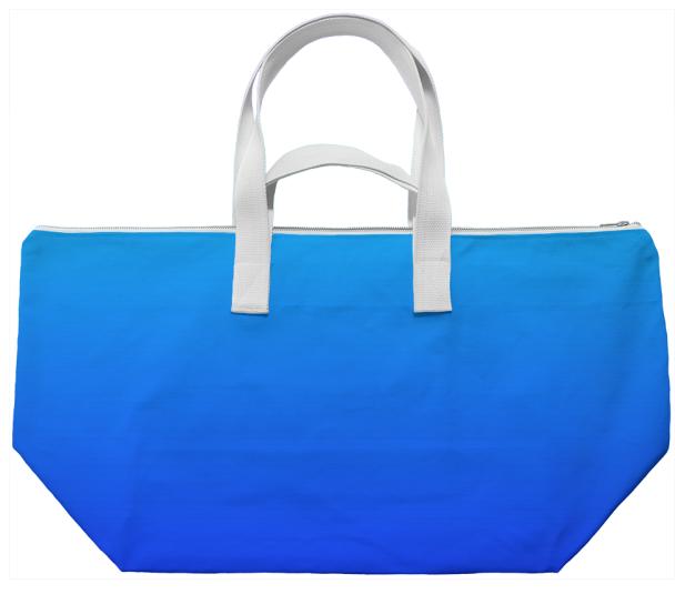 Blue Watercolor Gradient Weekend Bag