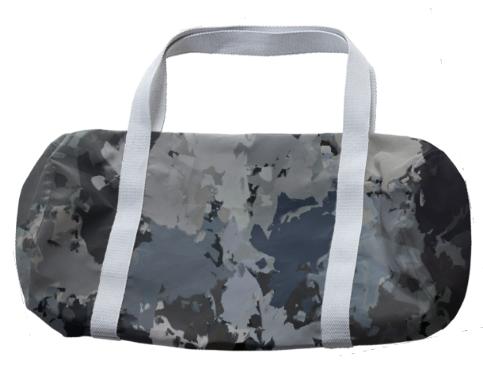 Shades of gray paint splatter Duffle bag