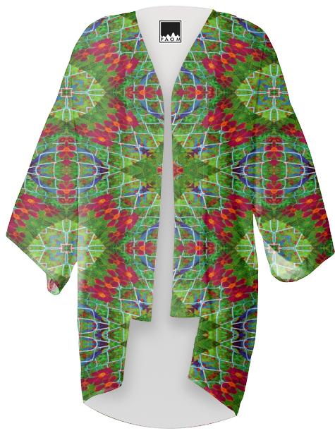 Red and Green Geometric Print 2204