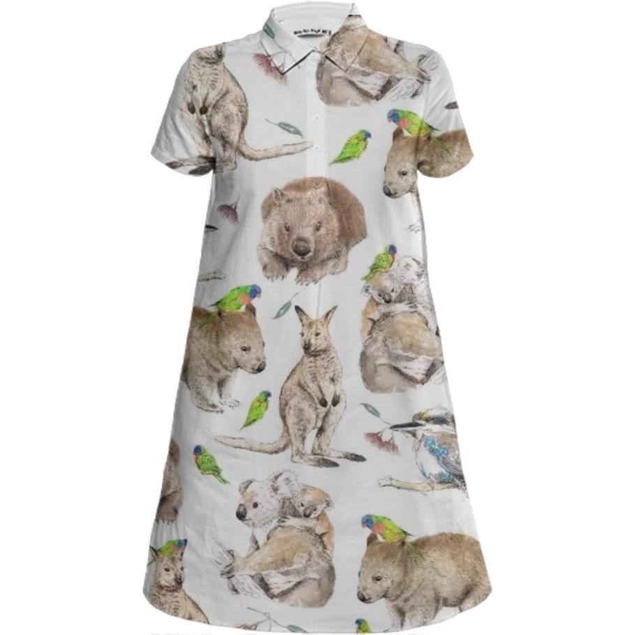 Alykat Australia On My Mini Shirt Dress