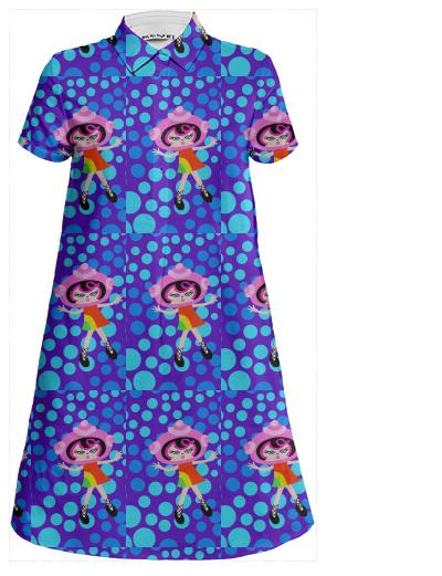 Spaceship Betty with Polka Dots