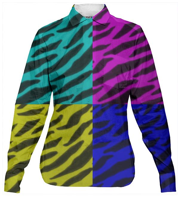 Zebra Print Collage Shirt