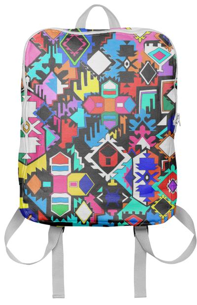 Multicolour Graphic Persiana Backpack
