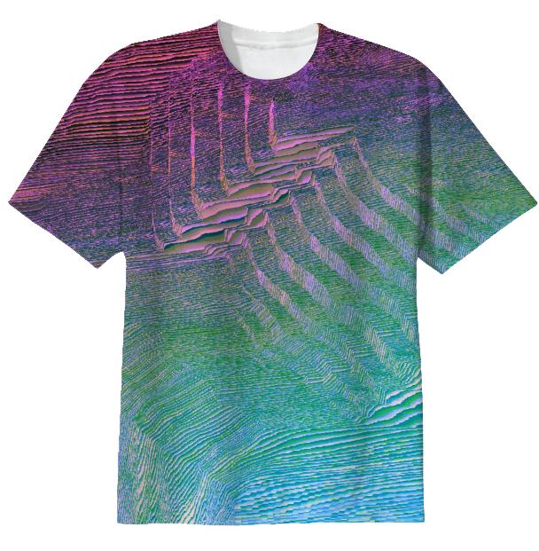 graphical glitch t shirt