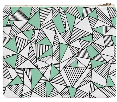 Abstract Lines with Mint Blocks