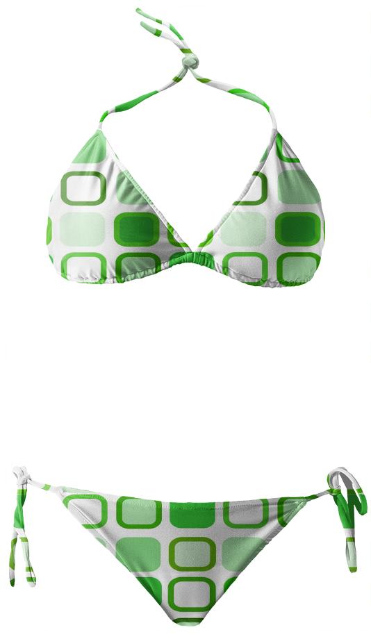 Green Squares Bikini