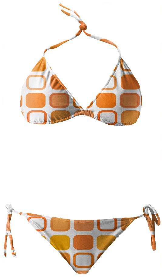 Orange Squares Bikini