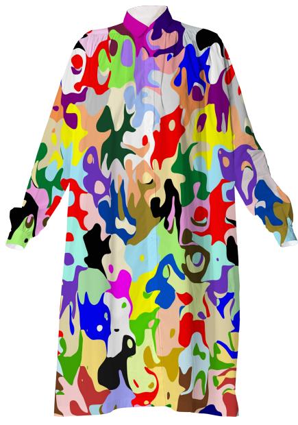 Abstract Art Shirt Dress