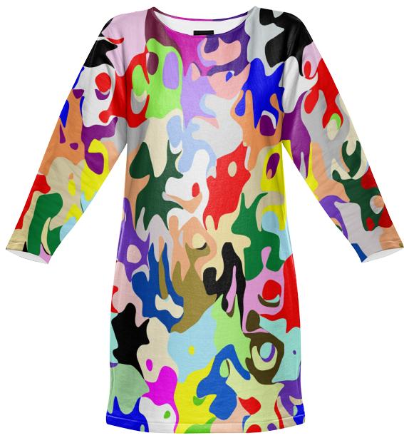 Abstract Art Sweatshirt Dress