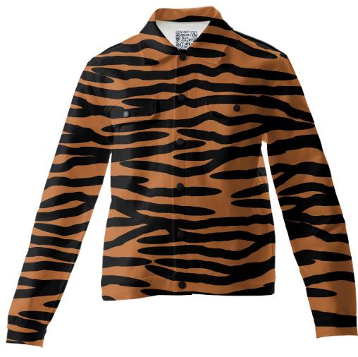 Tiger Skin Pattern Twill Jacket