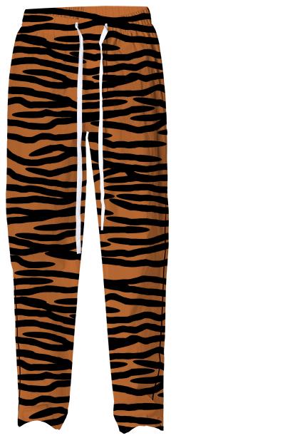 Tiger Skin Pattern Pajama Bottoms
