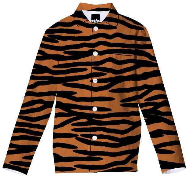 Tiger Skin Pattern Pajama Top