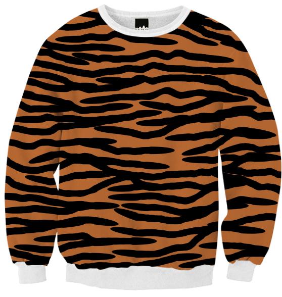 Tiger Skin Design Sweatshirt