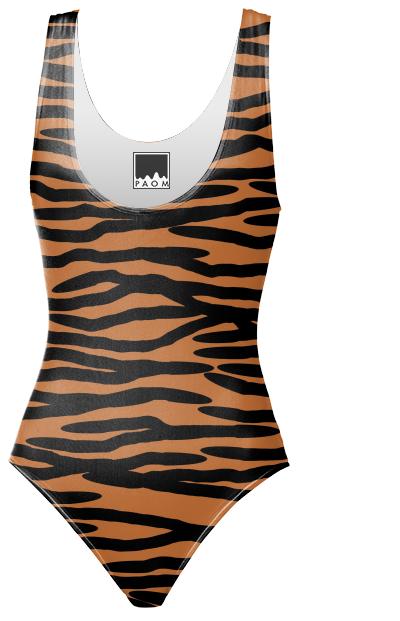 Tiger Skin Pattern Swimsuit