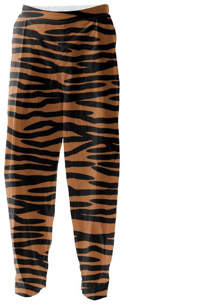 Tiger Skin Pattern Casual Pants