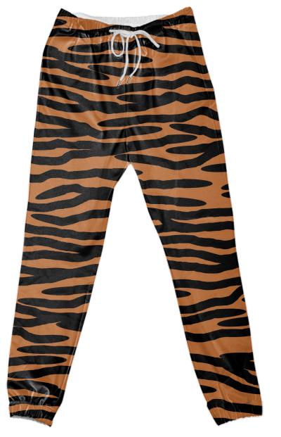 Tiger Skin Pattern Cotton Pants