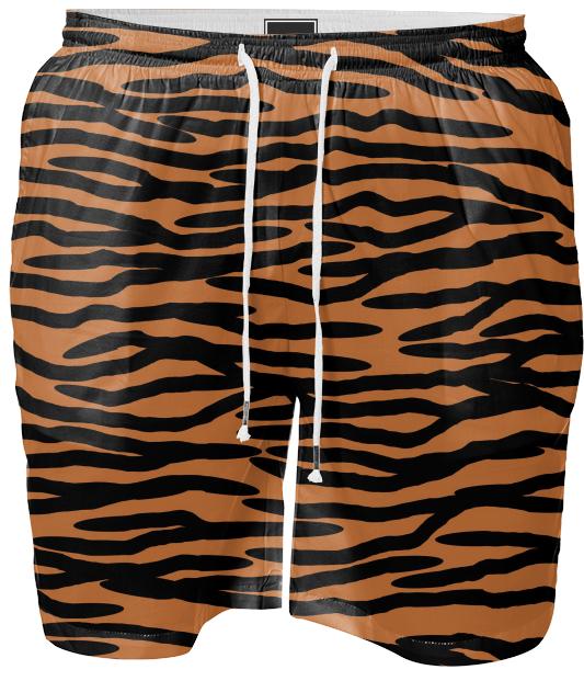 Tiger Skin Pattern Swimshorts
