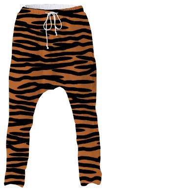 Tiger Skin Pattern Drop Pants
