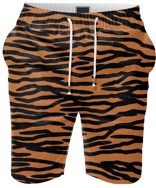 Tiger Skin Design Shorts