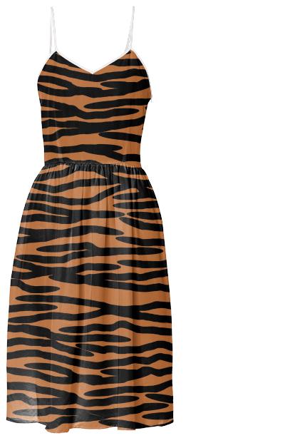 Tiger Print Summer Dress
