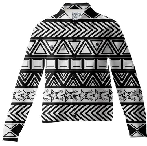 Black And White Tribal Art Jacket
