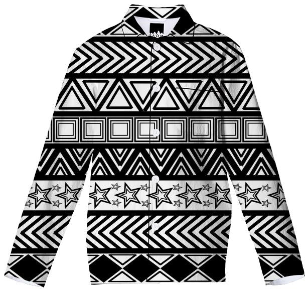 Black And White Tribal Art Pajama Top